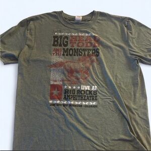 Big Head Todd and the Monsters Red Rocks 2017 Tour T-Shirt - Olive Green